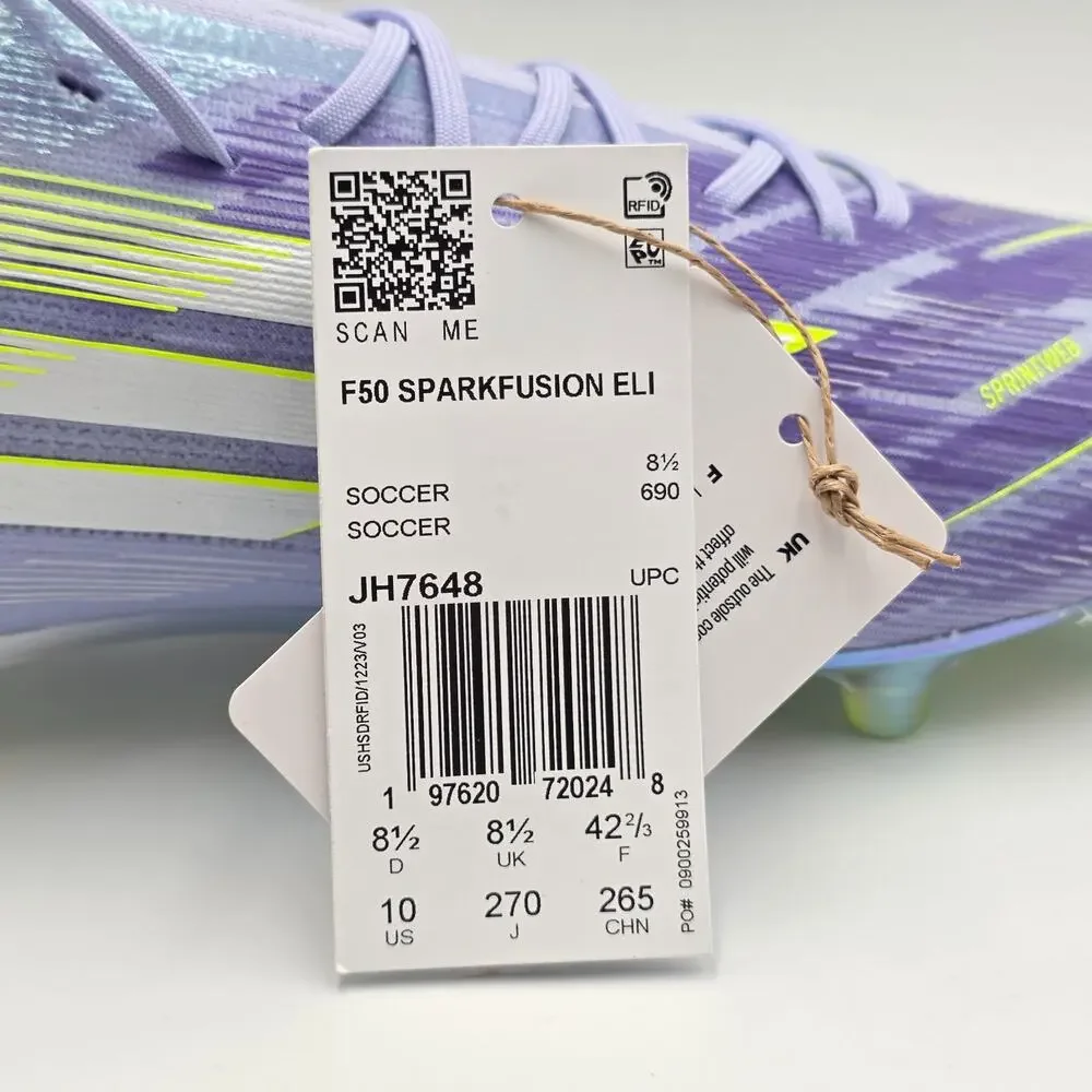adidas F50 Sparkfusion Elite Women's Sz 10 AG FG Soccer Cleats JH7648 Purple New